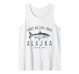 PRINCE WILLIAM SOUND ALASKA, a Fishing Retro Design Tank Top