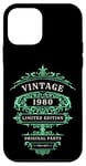 Coque pour iPhone 12 mini Vintage 1980, édition LTD, vert, pièces originales d'anniversaire