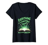 Womens Truth Seekers Conspiracy Aliens UFOs and Hidden Mysteries V-Neck T-Shirt