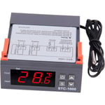 2-pack 12V temperaturregulator, STC-1000 digital termostat för alla ändamål med NTC temperatursensorsond, centigrade temperaturregulator