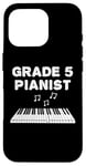 Coque pour iPhone 16 Pro Étudiant en piano, pianiste de 5e année, musicien