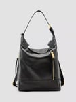 AllSaints Alba Leather Hybrid Backpack, Black