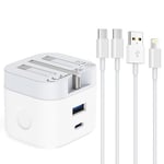 New iPad USB C Charger,Fast Charge Cable and Plug for Apple iPad Pro 12.9 3Gen/11 1Gen/iPad Air 5th/4th,2021 2022 iPad 9th/10th Generation/iPad Mini 6th,iPhone 16/15/15 Pro/15 Pro Max USB C Charger