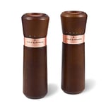 Cole & Mason H331935 Lyndhurst Chestnut/Rose Gold Salt and Pepper Mills, Gourmet Precision+, Ash/Stainless Steel, 185 mm, Gift Set, 2 x Salt and Pepper Grinders