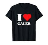 I Love Caleb I Heart Caleb Y2k Red Heart Caleb Name T-Shirt