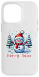 iPhone 14 Pro Max 8-Bit Pixel Art Style Snowman Winter Xmas Scene Case