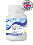 Calcium Magnesium Zinc & Vitamin D Tablets Complex Bottle x 90