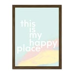 Wee Blue Coo This Is My Happy Place Wall Large Framed Art Print Poster Wall Decor 18x24 inch