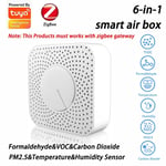 Tuya WiFi-Moniteur de capteur de qualité de l'air,boîtier d'air intelligent,PM2.5,compteur de CO2,formaldéhyde,COV,température,capteur d'humidité,passerelle - Type 6 in 1 Sensor