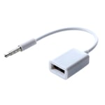 Car MP3 3.5mm Male AUX Audio Plug Jack To USB 2.0 Female Converter Cable5769