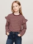 Tommy Hilfiger Kids' Striped Top, Deep Rouge Stripe