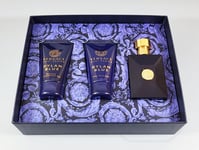 Versace DYLAN BLUE Eau de Toilette 50ml + 50ml + 50ml 🎁 CHRISTMAS GIFT SET 🎁