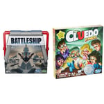 Hasbro Gaming Battleship Classic Board Game, Strategy Game For Kids Ages 7 and Up, Fun Kids Game For 2 Players, Multicolor & Clue Junior Board Game for Kids Ages 5 and Up