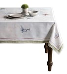 Maison d' Hermine Flying Birds Nappe 100% Coton pour la Cuisine dîner Table décoration de fête Mariage, fête mères Printemps/été (Rectangle, 160cm x 220cm)