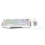 AWD-IT Nebula V2 White Bundle, Keyboard, Mouse, Mouse Mat