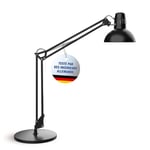 MAUL lampe de bureau MAULstudy en métal | Lampe LED professionnelle | Lampe sur pied flexible pour le bureau et l'atelier | Haute qualité d'éclairage à LED | Lampe bureau sans ampoule | Noir