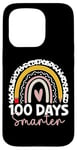 Coque pour iPhone 15 Pro 100 Days Smarter Teacher Rainbow, 100e journée d'école