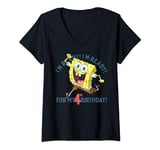 Nickelodeon SpongeBob SquarePants Ready For My 4th Birthday T-Shirt avec Col en V