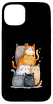 Coque pour iPhone 15 Plus Tour de chat mignonne à empiler pour un amoureux des chats