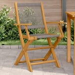 Prolenta Premium - Chaises De Jardin Lot De 2 Gris Bois D'acacia Et Polypropylène