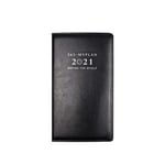 Calendrier 2021 Pocket Planner - Agenda Mensuel Hebdomadaire Gestion du Temps 365 Jours (Couleur: Noir, Taille: B5) Bloc-Notes du Nouvel an