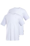 JP 1880 Menswear Big & Tall Plus Size L-8XL 2-Pack Basic Short Sleeve Tees White, White 8XL 702637 20-8XL