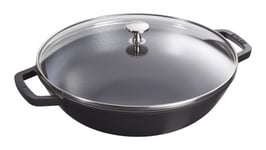 Staub Wok 30 cm med glaslock