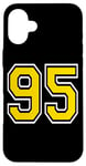 iPhone 16 Plus Number 95 in Yellow White Black Case