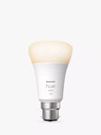 Philips Hue White Wireless Lighting LED Light Bulb with Bluetooth, 9.5W A60 B22 Bayonet Cap Bulb, Single