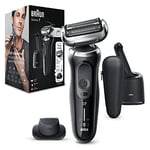 Braun Series 7 Electric Shaver for Men with Precision Trimmer & SmartCare Center, Cordless Foil Razor, Wet & Dry, 100% Waterproof, UK 2 Pin Plug, 70-N7200cc, Black Razor