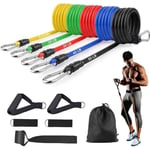 Resistance Bands Set, Elastisk styrketräning Fitness Band, 150LBS TPE träningsband för träning, gå ner i vikt, gym