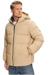 Tommy Jeans Men’s Essential Warm Down Jacket, Beige (Gentle Gold), XXL