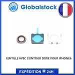 Lentille Camera Avec Contour Pour Iphone 6 / 6s Argent