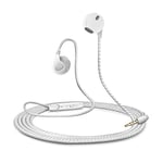 Shot Case Earphones for Samsung Galaxy Note 8 with Microphone Adjustment Hands-Free In-Ear Headphones Universal Jack (White)