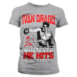 Hybris Ivan Drago - The Siberian Bull Girly Tee (Dark-Heather,M)