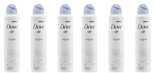 6 x 250ml Dove Original Aerosol Anti-Perspirant Deodorant Spray