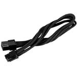 SilverStone SST-PP07-IDE6B - 25cm 6pin vers PCI-E 6pin Cable d'extension manchonné, noir