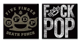 Five Finger Death Punch band logo new official 2 x fridge magnet Gift set
