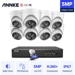 5MP Super hd Système de caméra de sécurité dvr 8CH 5-en-1 avec caméras pir extérieures 8 5MP - Disque Dur de 2TB inclus - Annke