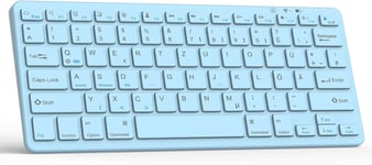 Clavier Bluetooth QWERTZ sans fil pour iPad 10 génération/iPad Pro/iPad Air/iPad Mini/iPad 10,2""/iPad 9,7""/Samsung Tablet/Android et Windows(Q815)