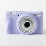 Étui souple de corps d'appareil photo en caoutchouc de silicone pour la peau de couverture de protection de ZV-1M2 de Sony ZV-1F ZV1F ZV-1 II ZV1II - Type Purple