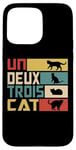 Coque pour iPhone 15 Pro Max Un Deux Trois Cat - Jeu de mots français amusant, chat amusant