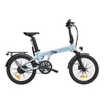 Vélo électrique pliant ADO Air 20 Pro - Moteur 250W Batterie 36V9.6Ah Assisté Autonomie 100KM Freins à Disque Hydrauliques - Bleu - Neuf