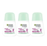 Garnier Action Control Heat Stress Roll-On Deodorant Women 3, 6 Pack