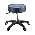 Master Massage Glider Ergonomic Round Swivel Adjustable Rolling Hydraulic Stool in Royal Blue Barber Dental Chair for Therapist, Clinic, Tattoo, Spas, Beauty, Lash, Salons, Home, Studio, Office