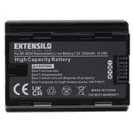 EXTENSILO Batterie compatible avec Fuji / Fujifilm GFX100S, X-H2S, X-S20 appareil photo (2250mAh, 7,2V, Li-ion)