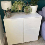 Modern Storage Cupboard Small Chest Drawers Side Cabinet White Gloss Sideboard