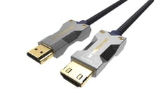 Monster, Câble HDMI À Fibre Optique, Résolution 8K, Vidéo HDR, 48 GBPS, Vitesse Éclair, Connecteurs V-Grip, Triple Blindage, 10 Mètres, Garanti à Vie, Noir