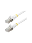 2m CAT6a Ethernet Cable - White - Low Smoke Zero Halogen (LSZH) - 10GbE 500MHz 100W PoE++ Snagless RJ-45 w/Strain Reliefs S/FTP Network Patch Cord - patch cable - 2 m - white