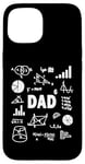 iPhone 15 Dad 6 Times Dad of 6 Math Father to the 6th Power Case